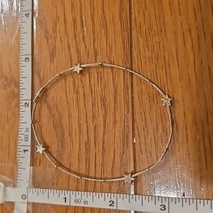Thin, metal bangle bracelet